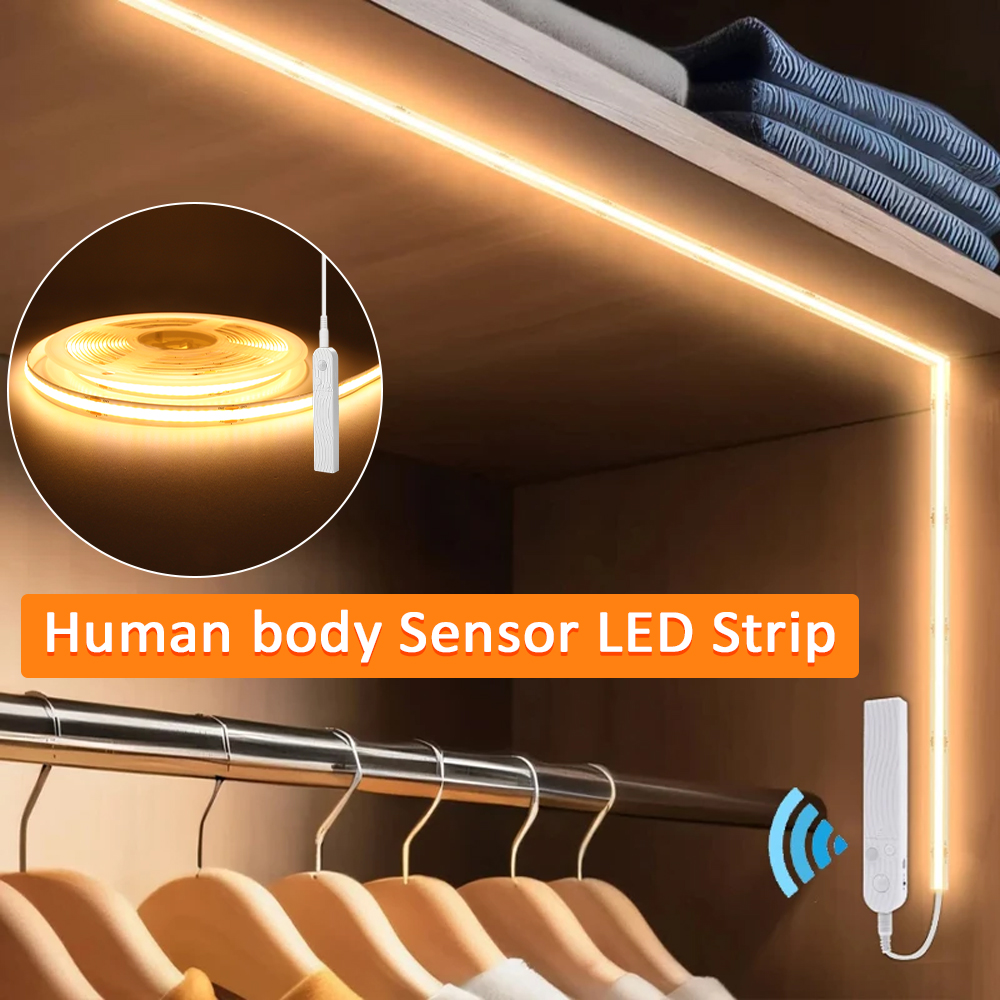 AliExpress Battery COB LED Strip with PIR Motion Sensor