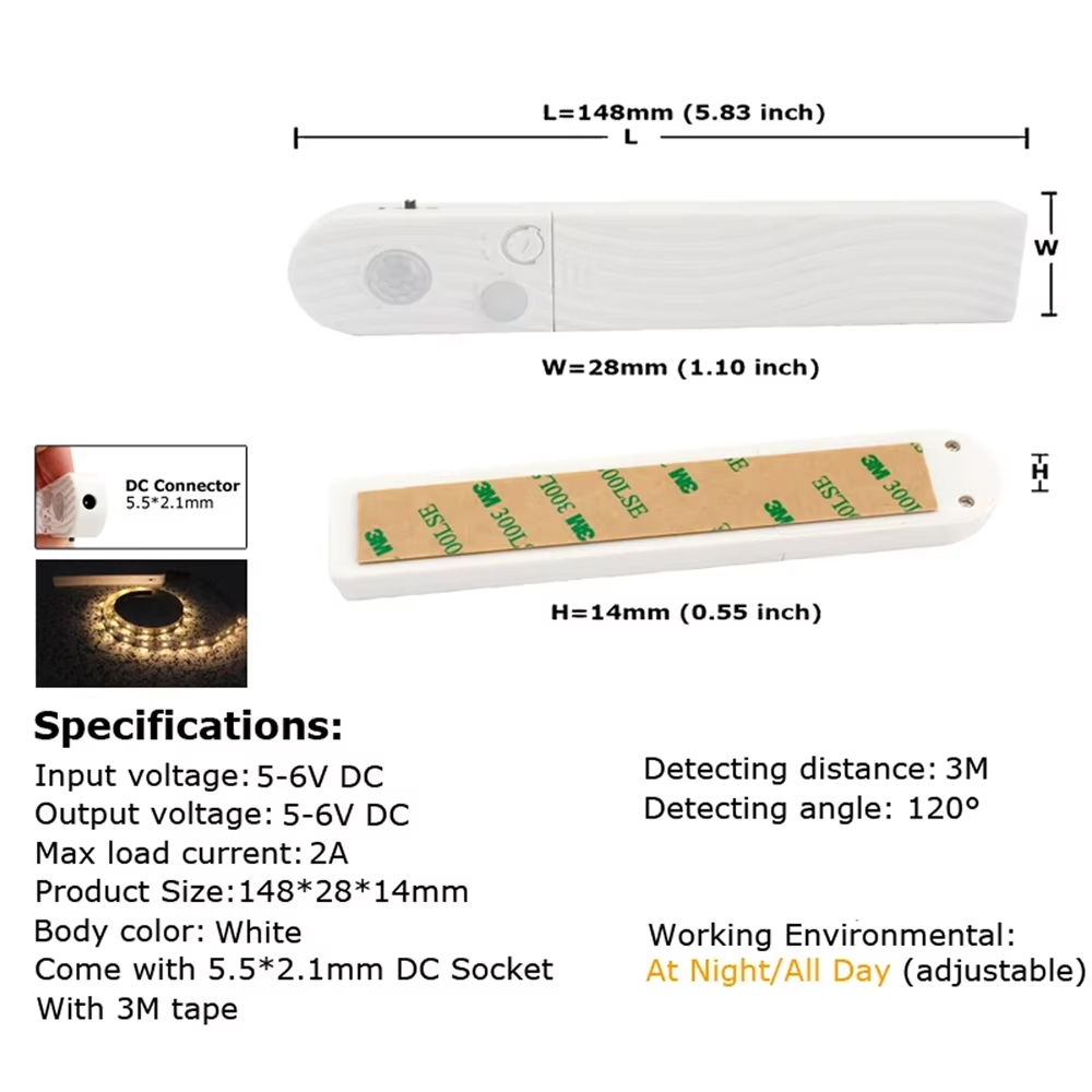 AliExpress Battery COB LED Strip with PIR Motion Sensor, view 6