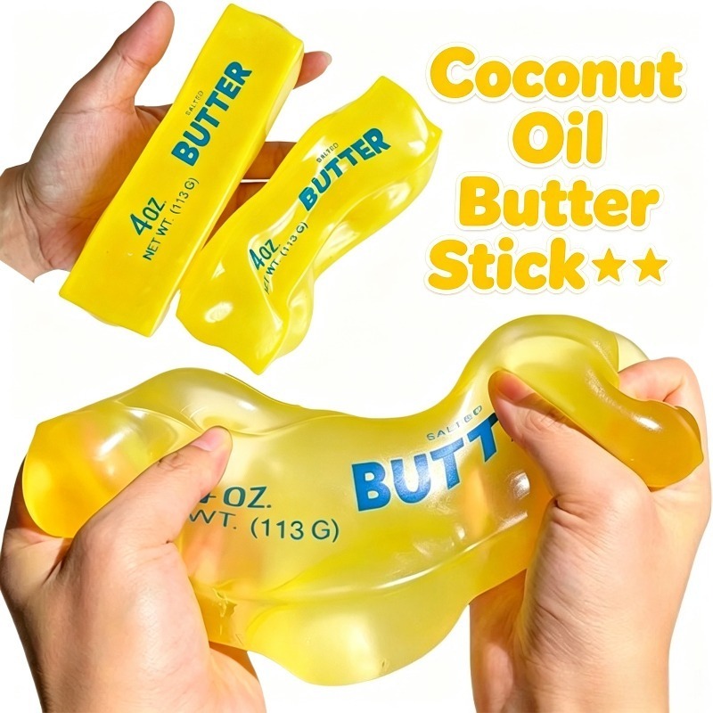 AliExpress Coconut Oil Cheese Butter Stick Squishy Blind Box Moldable Stress Ball Butter Cheese Bar Squeeze Fidget Toy Decompress Vent Toy