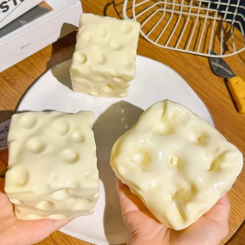 AliExpress Coconut Oil Cheese Butter Stick Squishy Blind Box Moldable Stress Ball Butter Cheese Bar Squeeze Fidget Toy Decompress Vent Toy, view 2