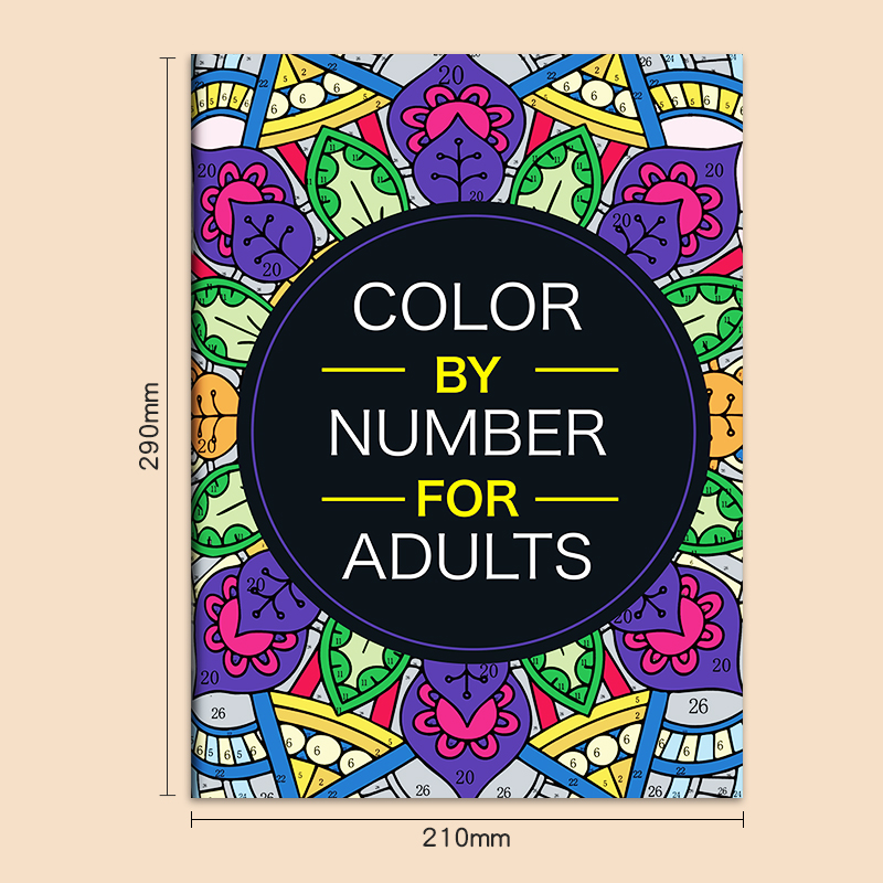 AliExpress 32-Page Floral Mandala Color by Number Book, view 6