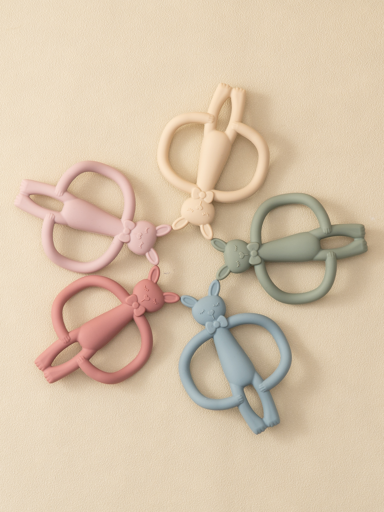 AliExpress Color Kids 1PCS Silicone Teether Toys Baby Nursing Teether Gifts Newborn Cartoon Rabbit Teether Toys Teething Infant Chewing Toy, view 2