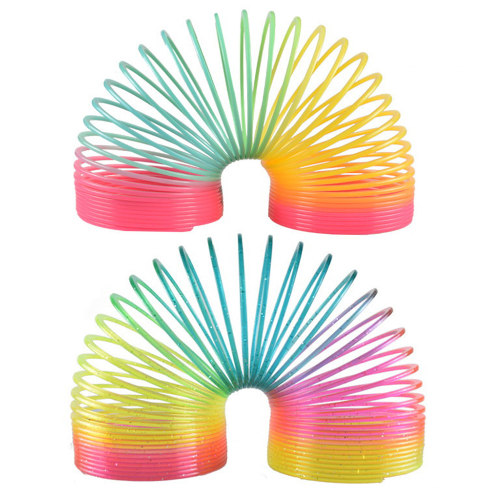 AliExpress Color Magic Bounce Toys Board Games for Children Anti-stress Magic Ring Spring Rainbow Board Game Kids Creative Funny Gifts