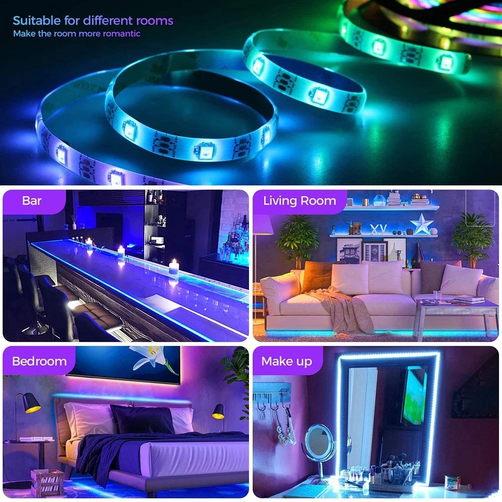 AliExpress Bluetooth RGB 5050 LED Strip Lights (10m to 30m), view 6
