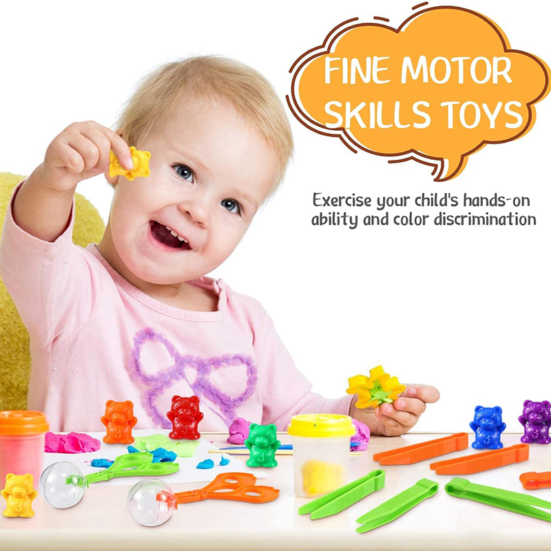 AliExpress Colorful Counting Bears with Sorting Cups & Tweezers, Toddler Counting & Color Sorting Educational Toy Gift for Kids Boys Girls, view 6