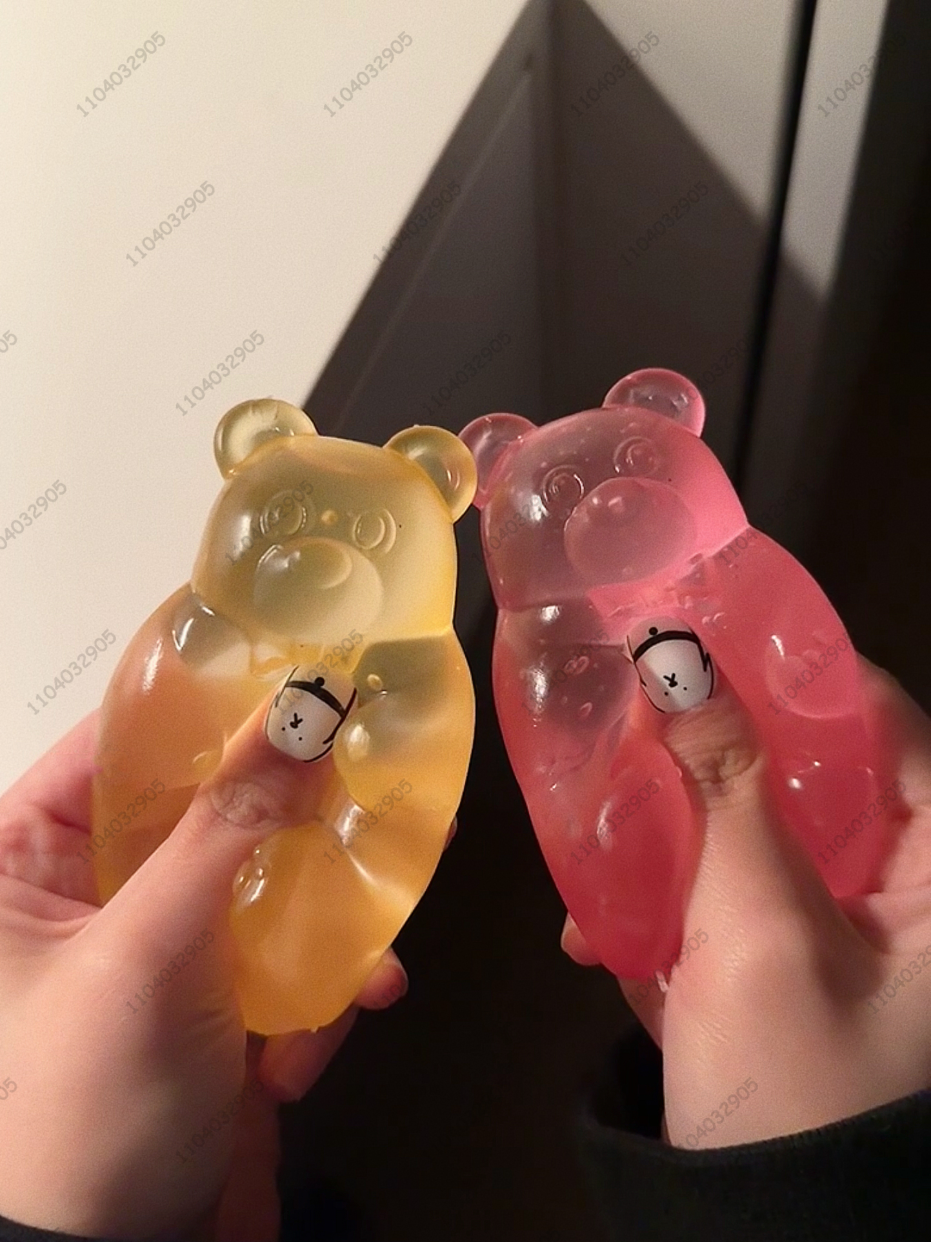 AliExpress Colorful Gummy Bear Fudge Squeeze Toy Jelly Bean Gummy Candy Fidget Hand Relax Toy Anti-Stress Release for All Ages, view 4