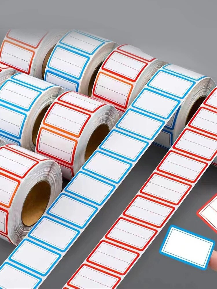 AliExpress Colorful Plain Name Tag Labels 1000 Stickers Name Tag Stickers 3 1/2X2 1/4 Name Labels for Office, Meeting, School and Home