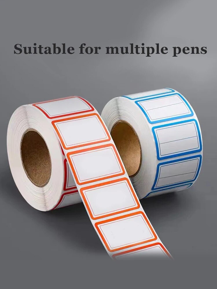 AliExpress Colorful Plain Name Tag Labels 1000 Stickers Name Tag Stickers 3 1/2X2 1/4 Name Labels for Office, Meeting, School and Home, view 4