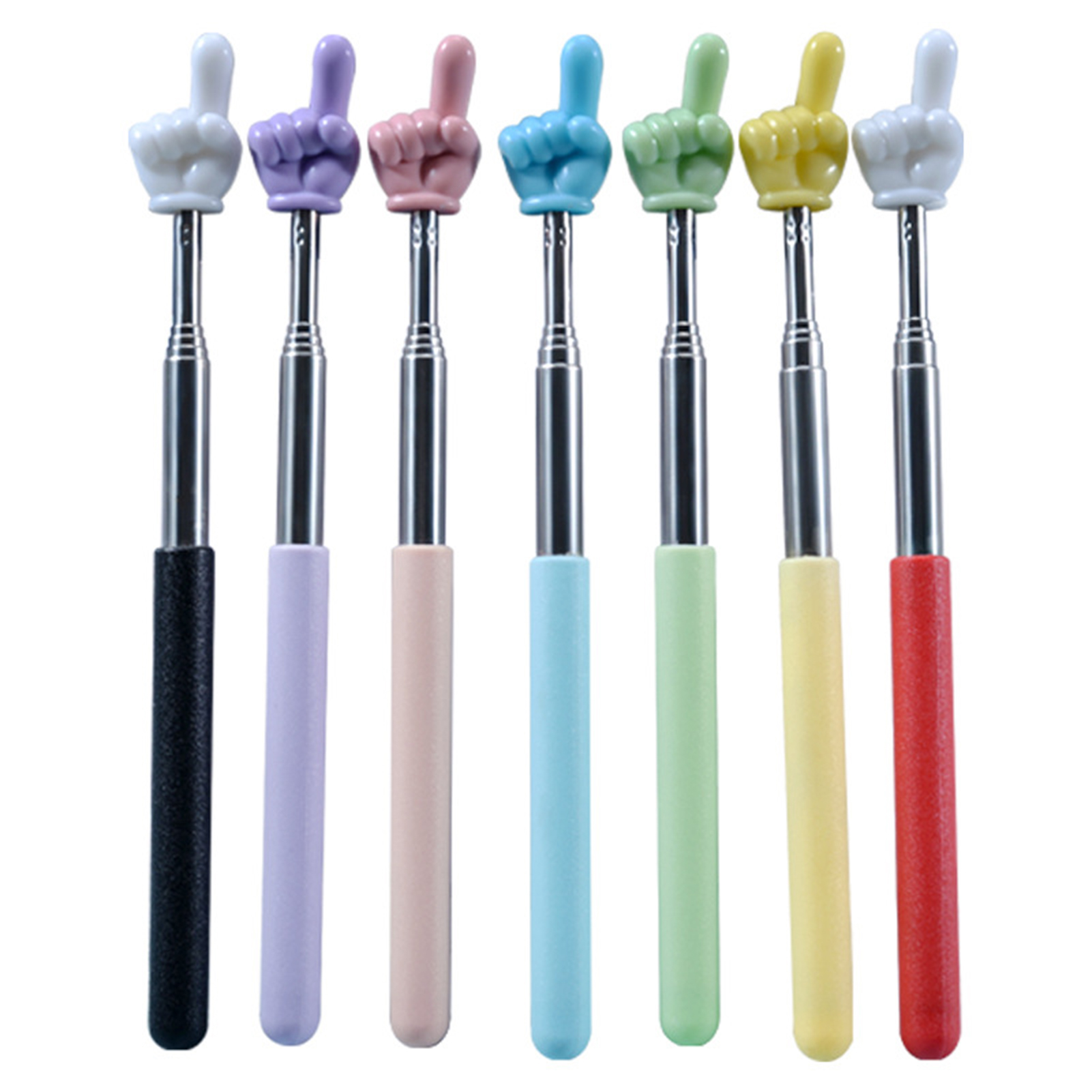 AliExpress Colorful Retractable Teachers Pointer Stick Children Finger Pointer Plastic Long Telescoping Hand Pointer For Elementary School, view 6