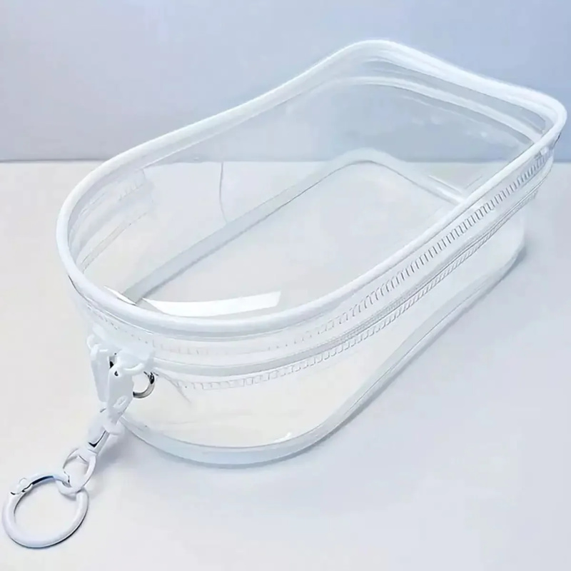 AliExpress Colorful Transparent Protector Case Organizer Box for 17cm Plush Dolls Outdoor Display Bag With Keychain Doll Accessories, view 6
