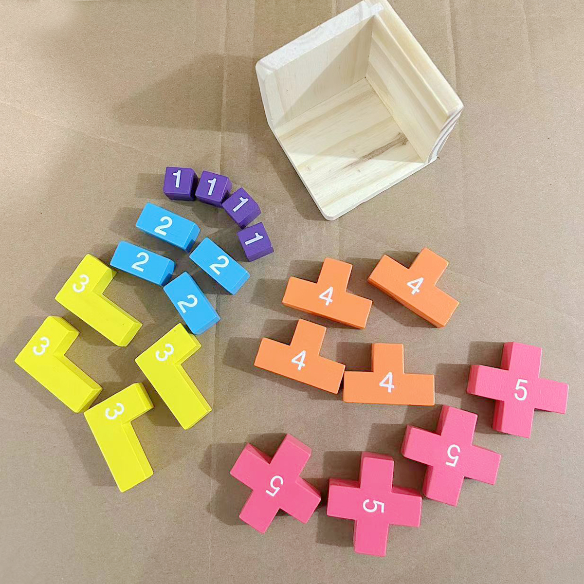 AliExpress Colorful Wooden Blocks Puzzles, Classic Luban Lock Cube 3D Puzzle Toys, Intellectual Game for Children and Adults, view 5