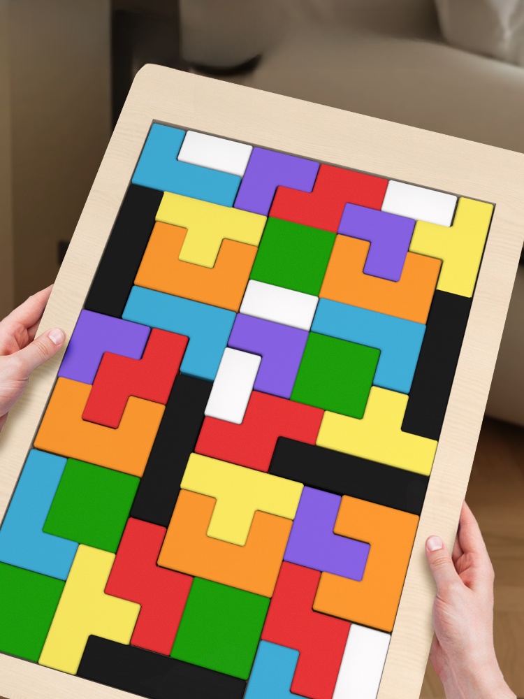 AliExpress Colorful Wooden Puzzle Toys Tangram Montessori Materials Children's Puzzle Toys Building Blocks Children's Learning Toys, view 2