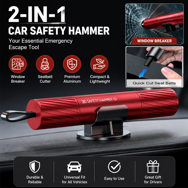 AliExpress Spring-Powered Car Escape Hammer and Seatbelt Cutter