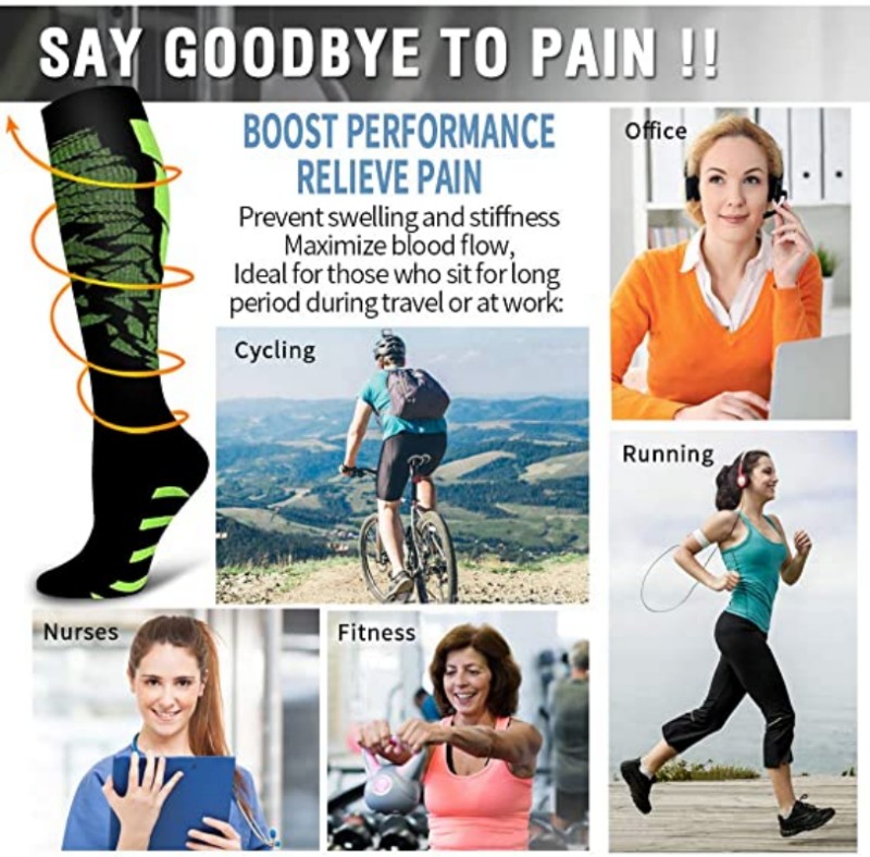 AliExpress Compression Socks Running Sports Socks Medical Nursing 20-30mmhg for Flight Travel Pregnancy Edema Diabetes Varicose Veins Socks, view 6