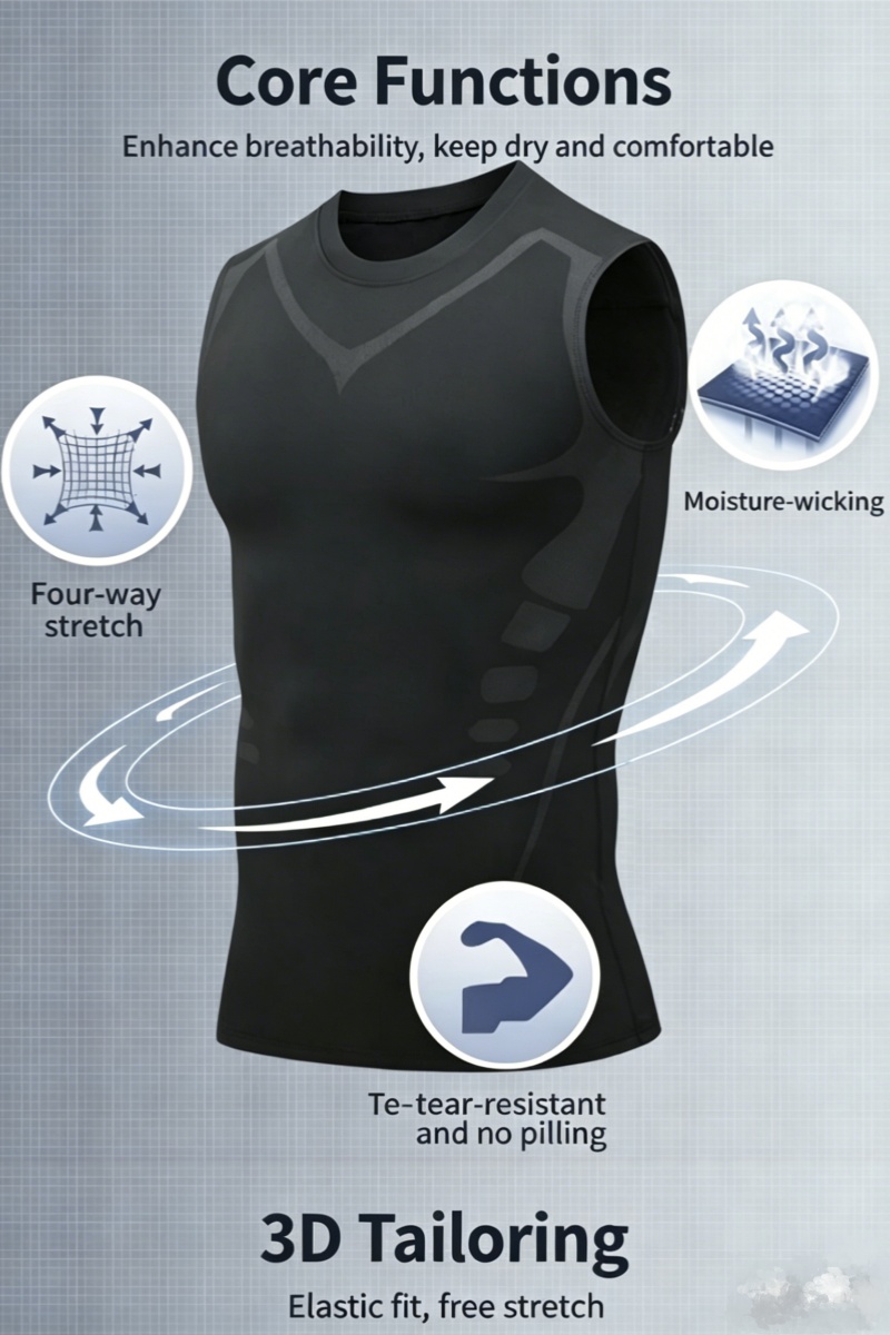 AliExpress Men's Quick-Dry Sleeveless Compression Tank Top, view 6