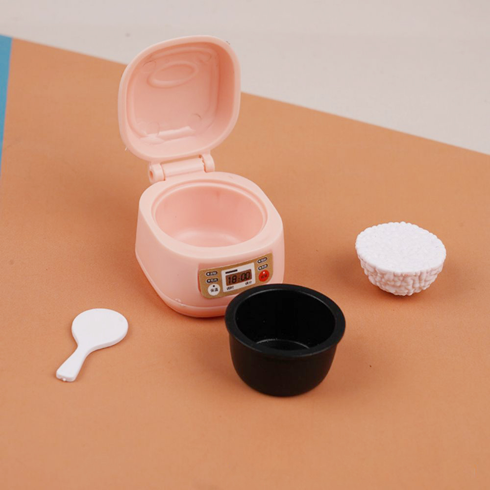 AliExpress Cooking Set 1:12 Rice Cooker Kitchen Furniture Model Pretend Game Dollhouse Miniature Scene Cake Toy Children Birthday Gift, view 6