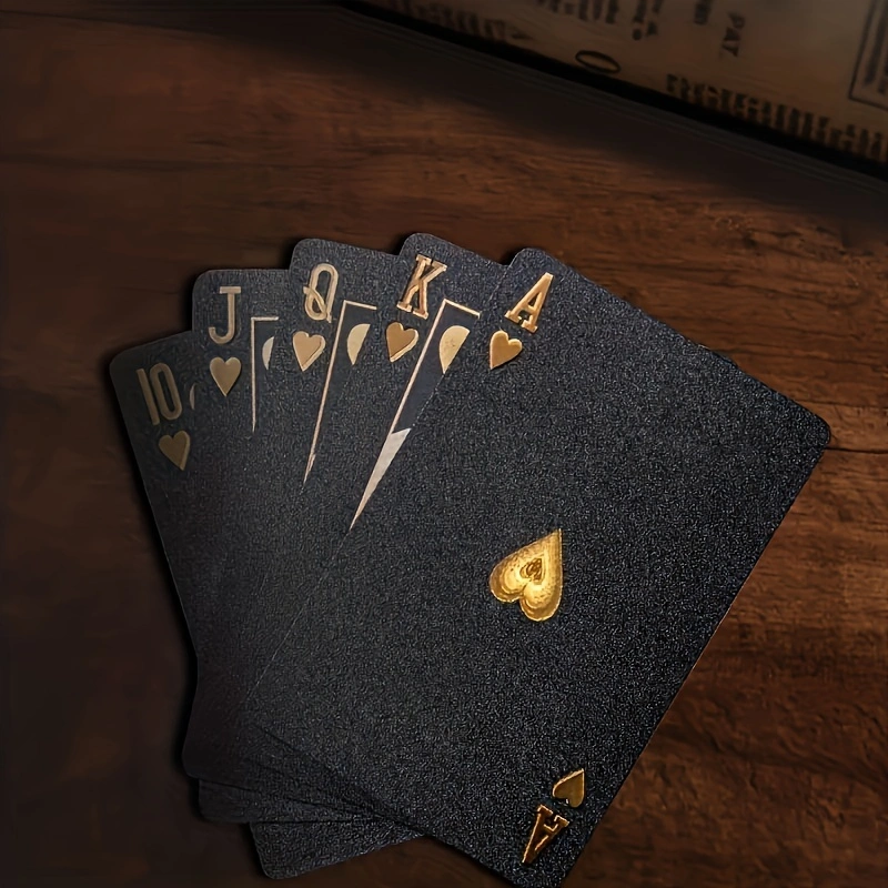 AliExpress Cool Black Gold Waterproof Playing Cards, a Deck of Playing Cards Containing Christmas, Halloween, Thanksgiving Gifts, Game Gift