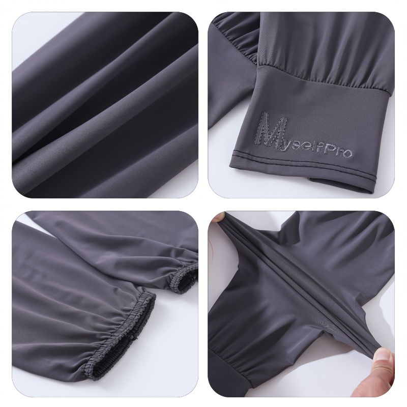 AliExpress Cooling Arm Sleeves Breathable Sun Protection Ice Slik Sleeves Summer Outdoor Sports Driving Cycling Sleeves Men Loose Arm, view 5