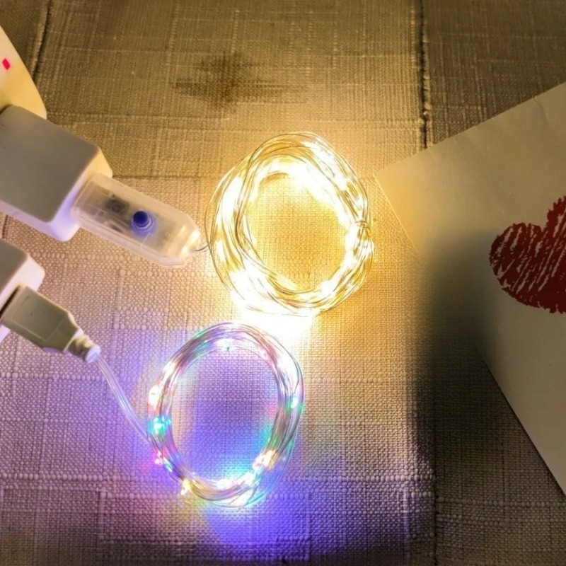 AliExpress USB Copper Wire Star String Lights with Remote, view 4