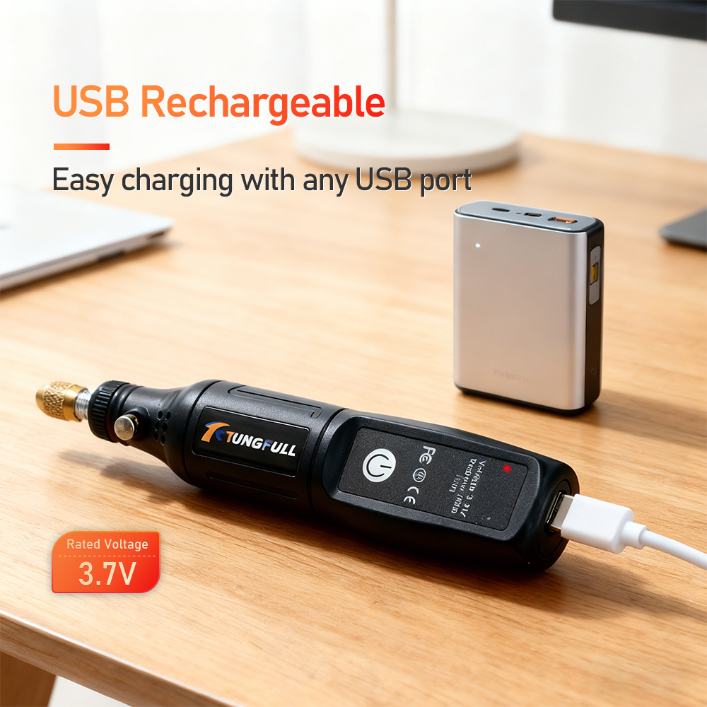 AliExpress Cordless Mini Rotary Tool Electric Drill USB Rechargeable Engraving Pen For Dremel Handheld Polishing Drilling Carving DIY Craft, view 3