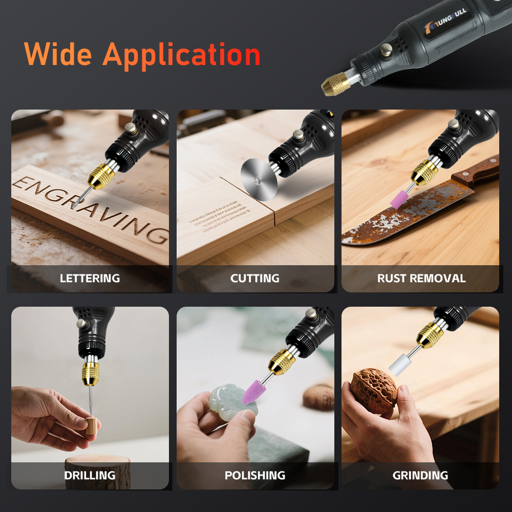 AliExpress Cordless Mini Rotary Tool Electric Drill USB Rechargeable Engraving Pen For Dremel Handheld Polishing Drilling Carving DIY Craft, view 5