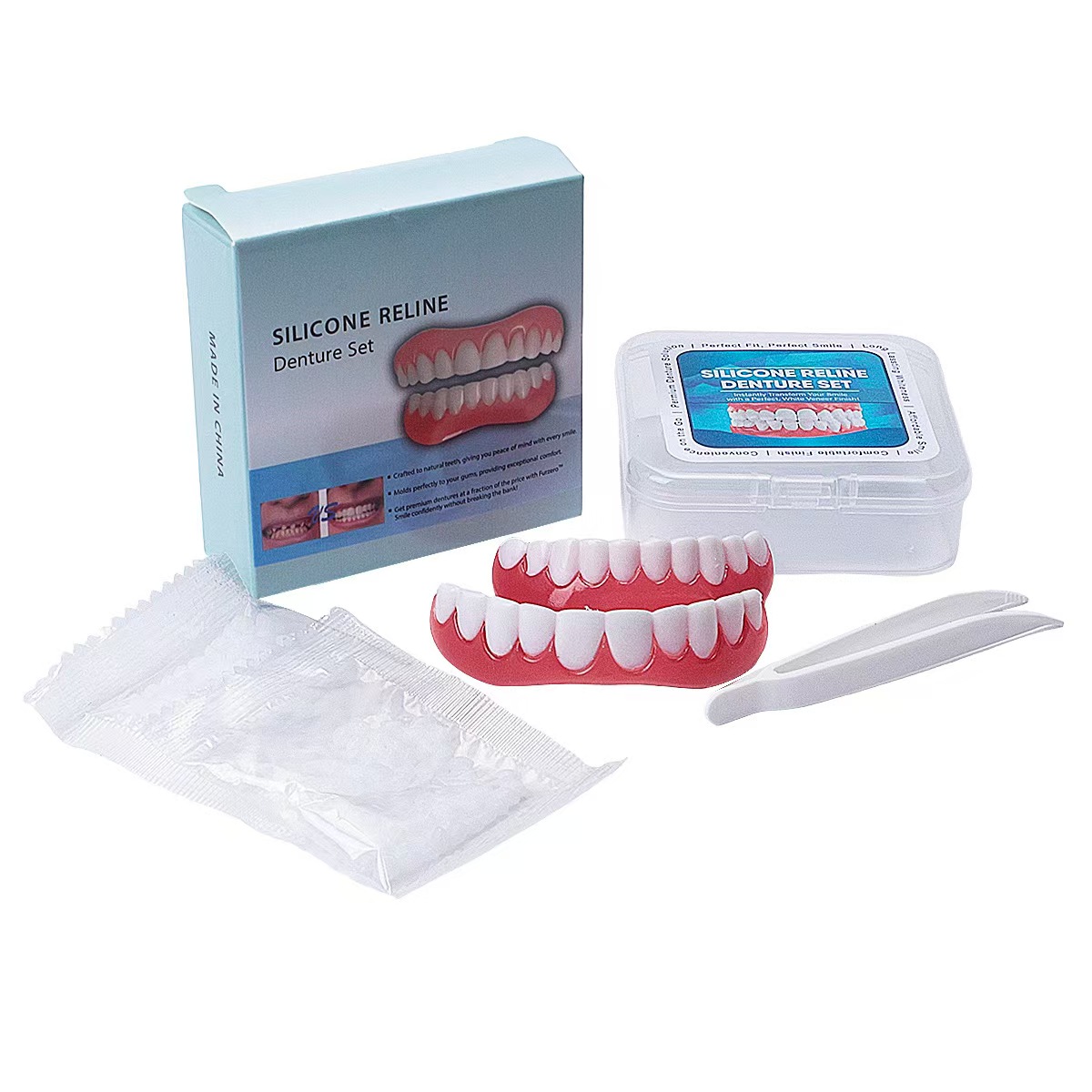 AliExpress Silicone Snap-On Cosmetic False Teeth Set