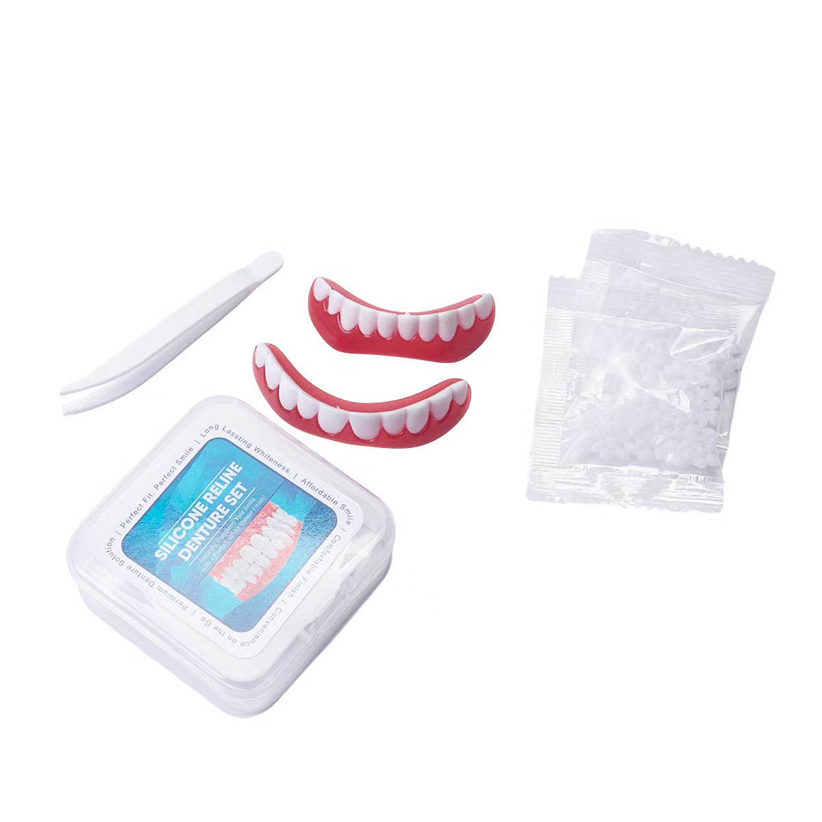 AliExpress Silicone Snap-On Cosmetic False Teeth Set, view 3