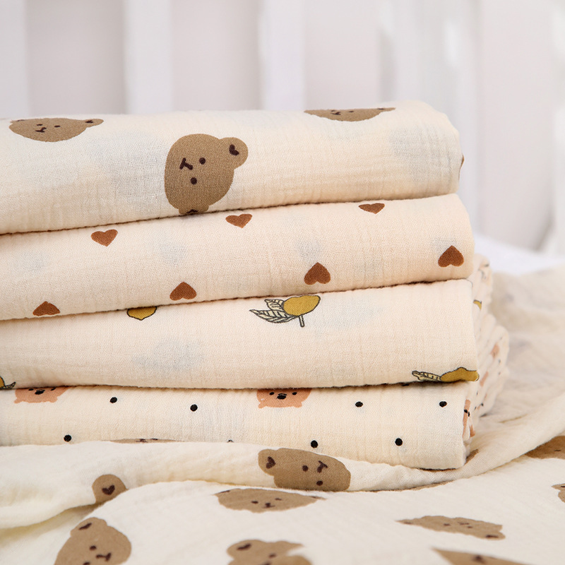 AliExpress Cotton Muslin Cute Cartoon Printing Baby Swaddle Blanket Soft Breathable Newborn Baby Receiving Blanket For Infant Boys Girls, view 4