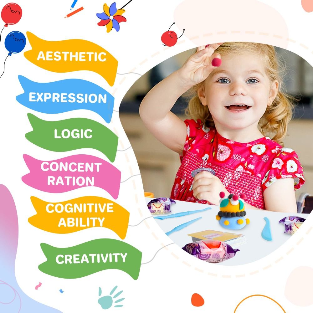 AliExpress Creative 24/32 Colors Polymer Clay Blocks Colorful DIY Oven Bake Clay Gift Lightweight Molding Plasticine, view 4