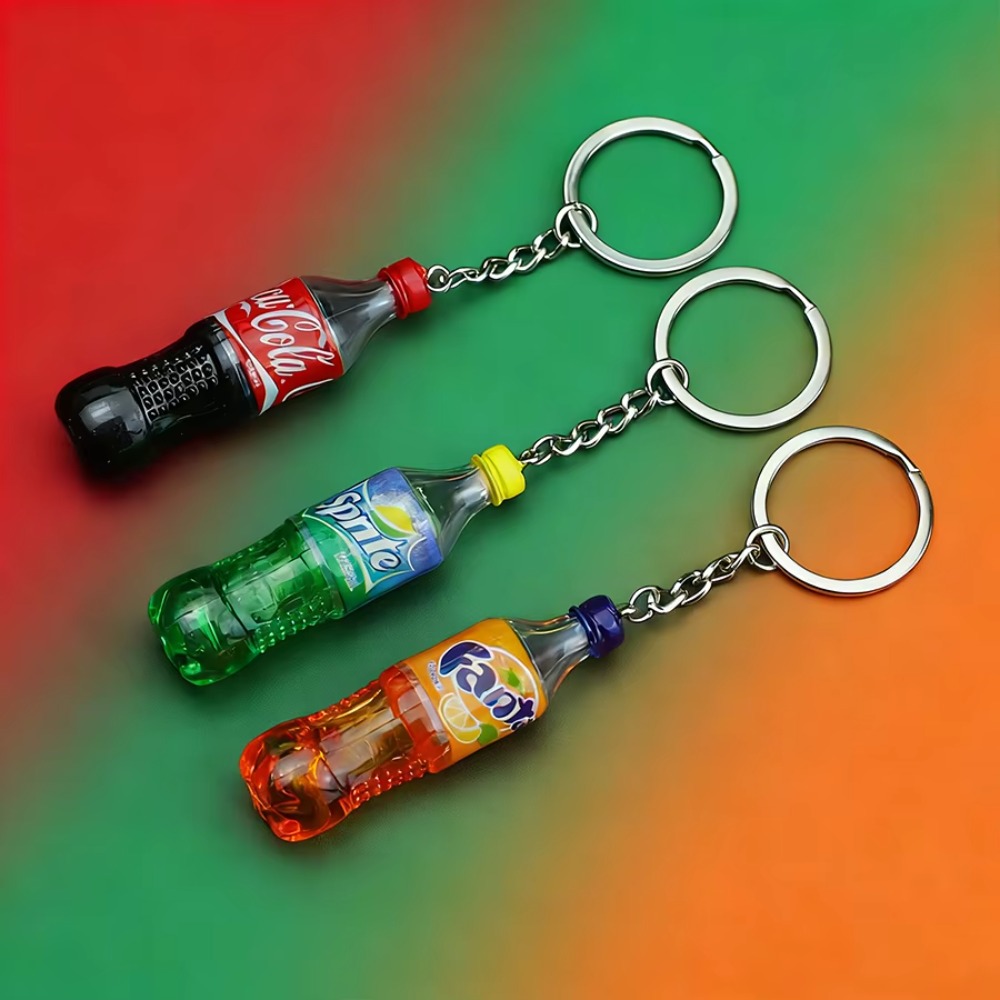 AliExpress Miniature Beverage Bottle Keychain