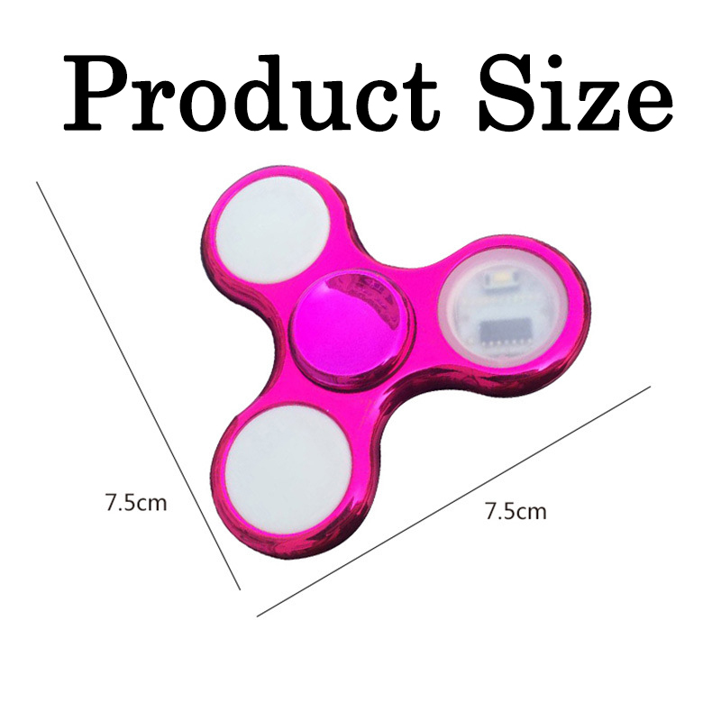 AliExpress Creative Luminous LED Light Fidget Spinner Hand Top Spinners Glow In Dark Light EDC Figet Spiner Finger Stress Relief Toys, view 4