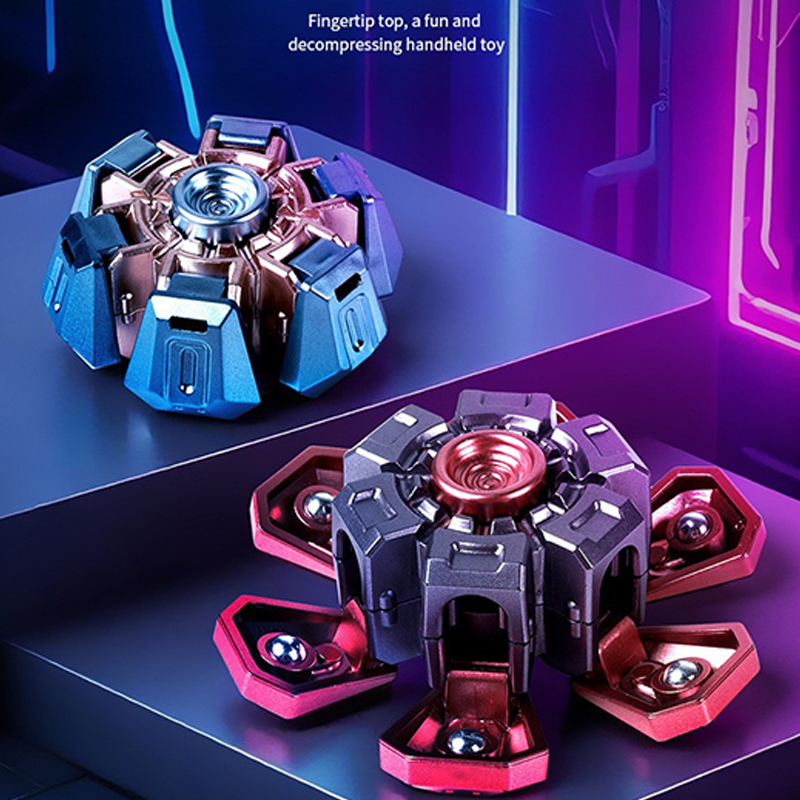 AliExpress Creative Transformable Finger Mecha Fidget Spinner Tech Aesthetic Mechanical Transformation Fidget Toy For Children Gift