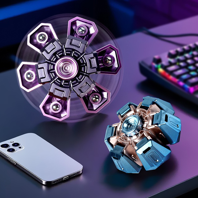 AliExpress Creative Transformable Finger Mecha Fidget Spinner Tech Aesthetic Mechanical Transformation Fidget Toy For Children Gift, view 2