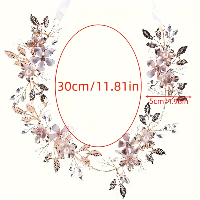 AliExpress Crystal Rhinestone Hair Vine Headband Leaf Flower Hairband Bridal Wedding Hair Accessories Jewelry Vine Headband Hairband Gift, view 6