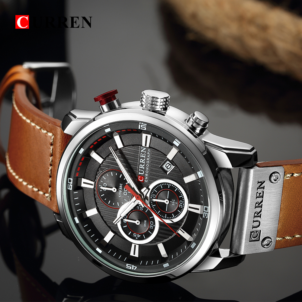 AliExpress CURREN 8291 Men's Quartz Chronograph Watch, view 3
