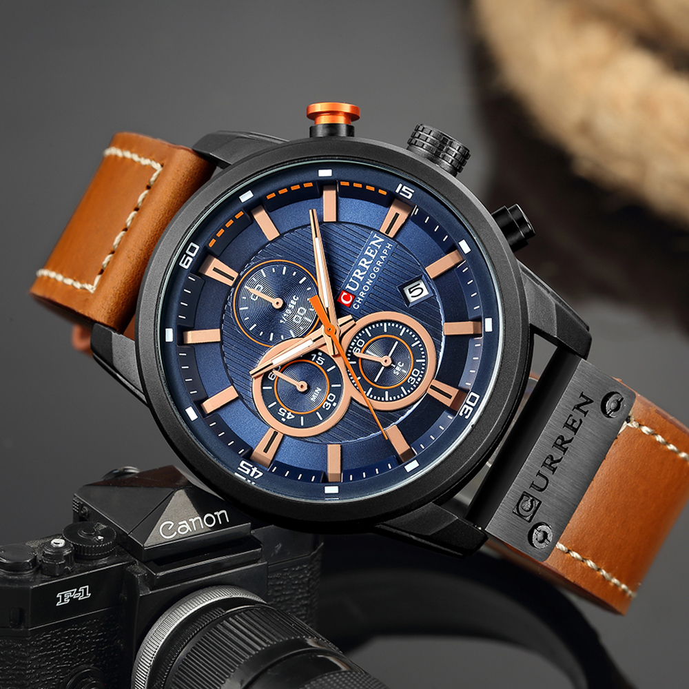 AliExpress CURREN 8291 Men's Quartz Chronograph Watch, view 4