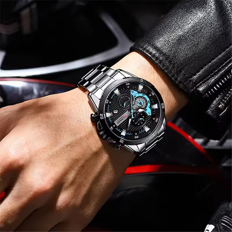 AliExpress CURREN 8402 Men's Stainless Steel Quartz Watch, view 4