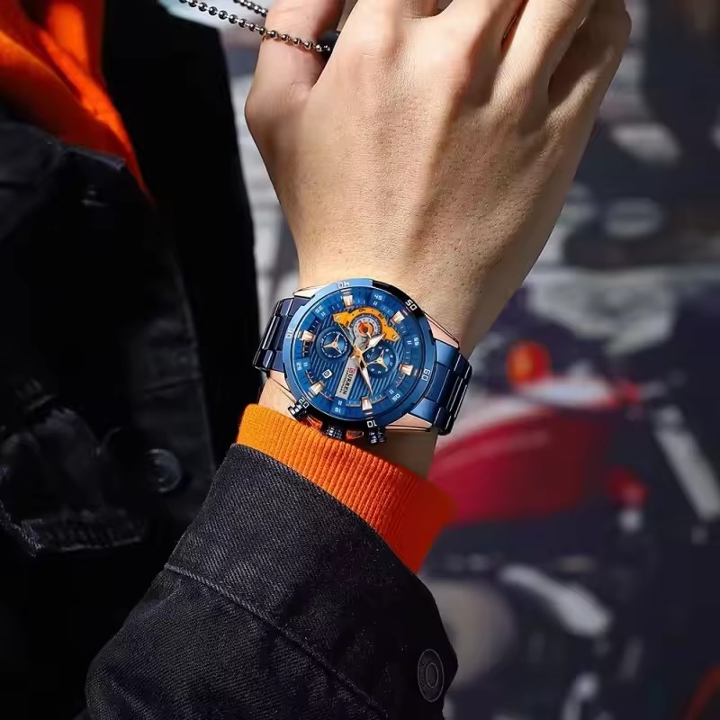AliExpress CURREN 8402 Men's Stainless Steel Quartz Watch, view 5