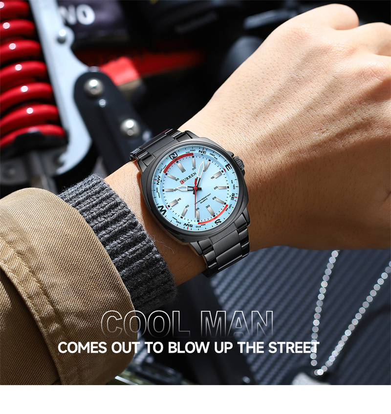 AliExpress CURREN 8455 Men's Stainless Steel Quartz Watch, view 6