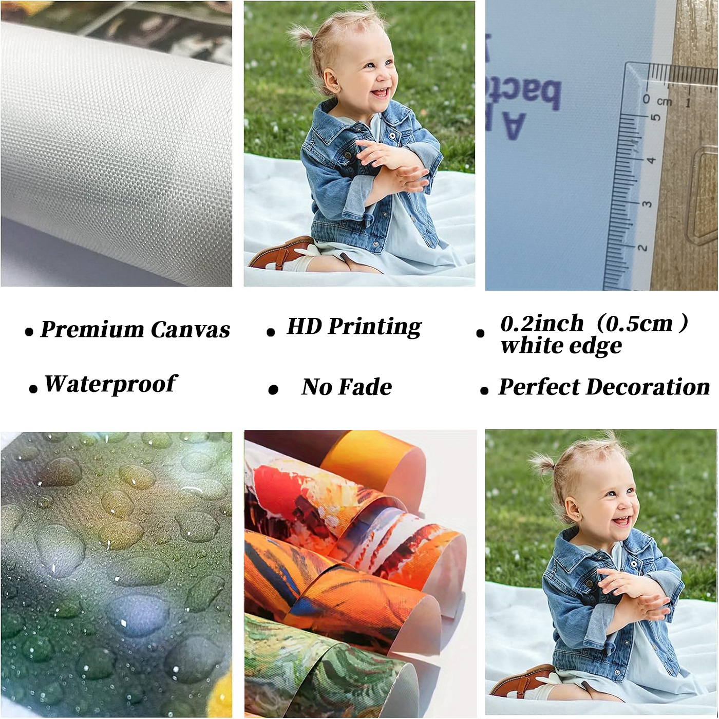 AliExpress Custom Canvas Printing Personalized Photo Poster Suitable for Weddings Pets Birthdays, view 3