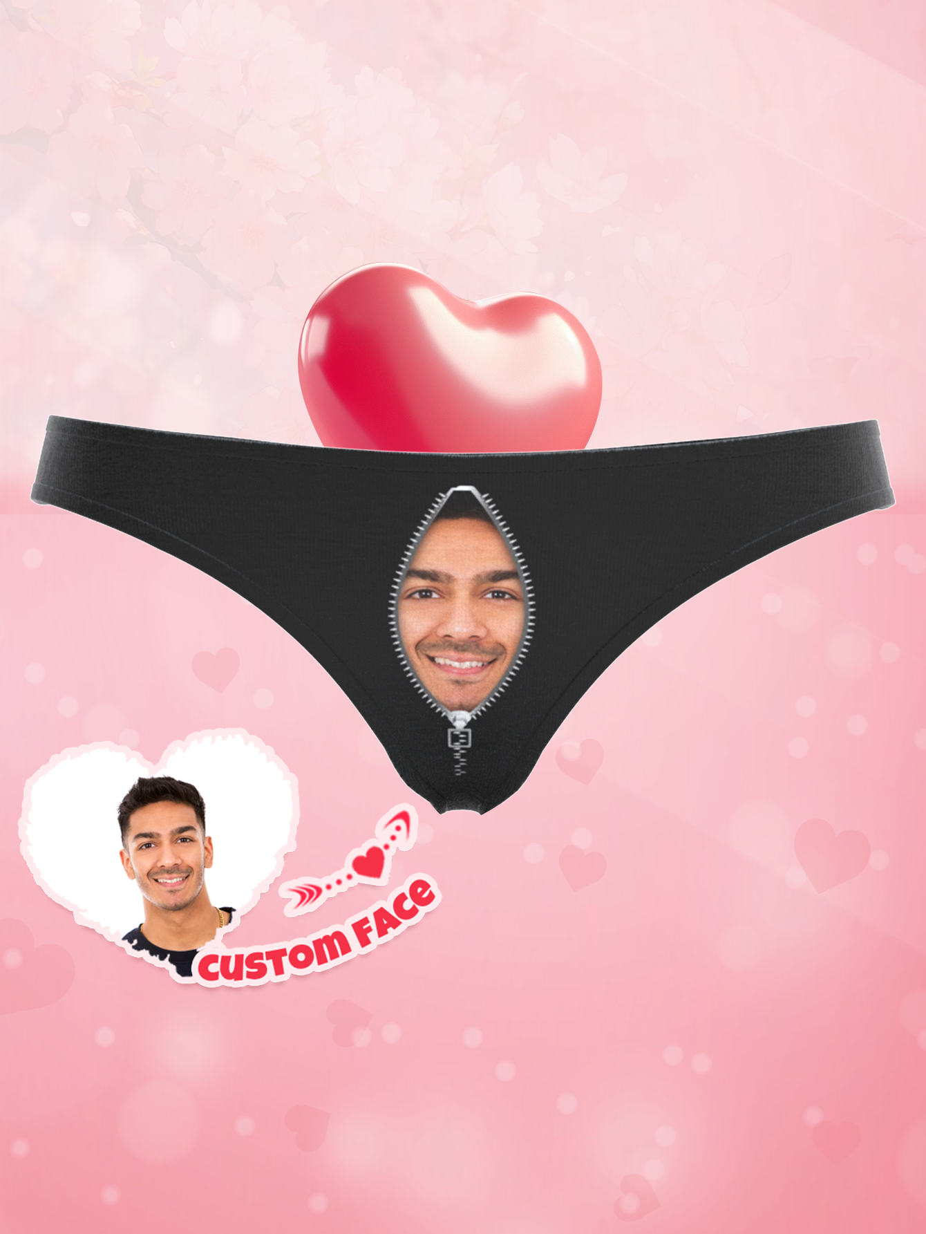 AliExpress Custom Face Thong For Women Personalized Lace Underwear Valentine Gift For Her Girlfriend Wife Low Rise Briefs Anniversary, view 6