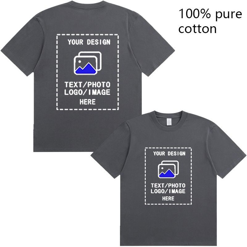 AliExpress Custom Men's Cotton Round-Neck T-Shirt, view 2
