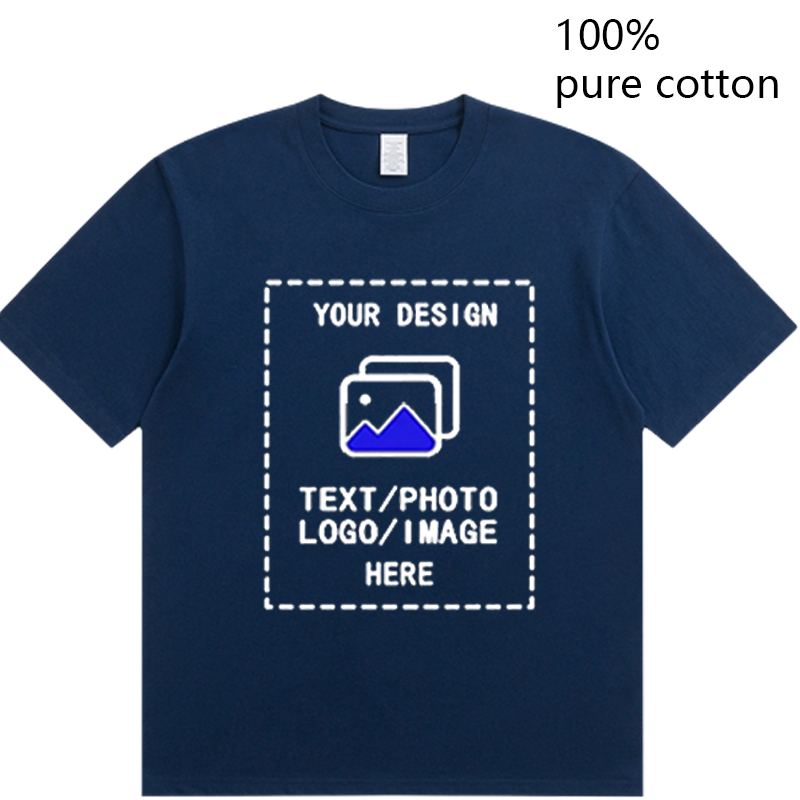 AliExpress Custom Men's Cotton Round-Neck T-Shirt, view 4
