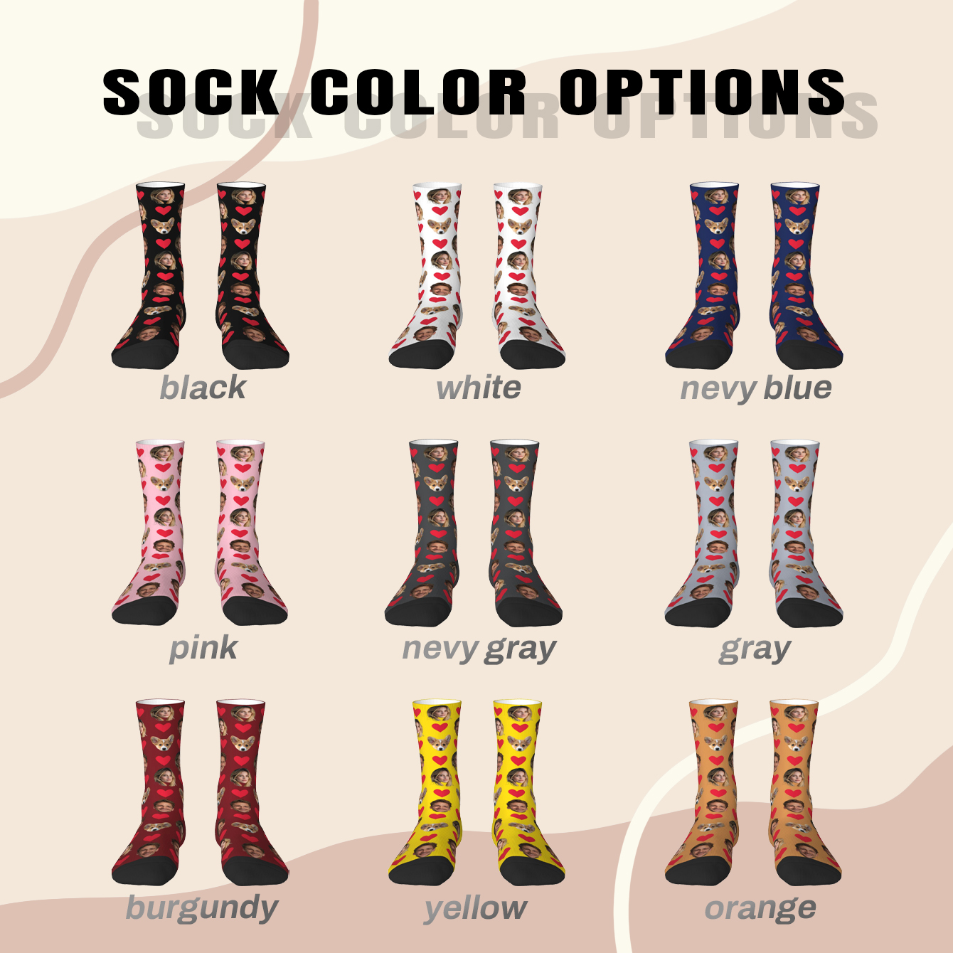 AliExpress Customized socks for men and women Face-themed funny expression socks Personalized photo-customized socks Birthday gifts, view 2