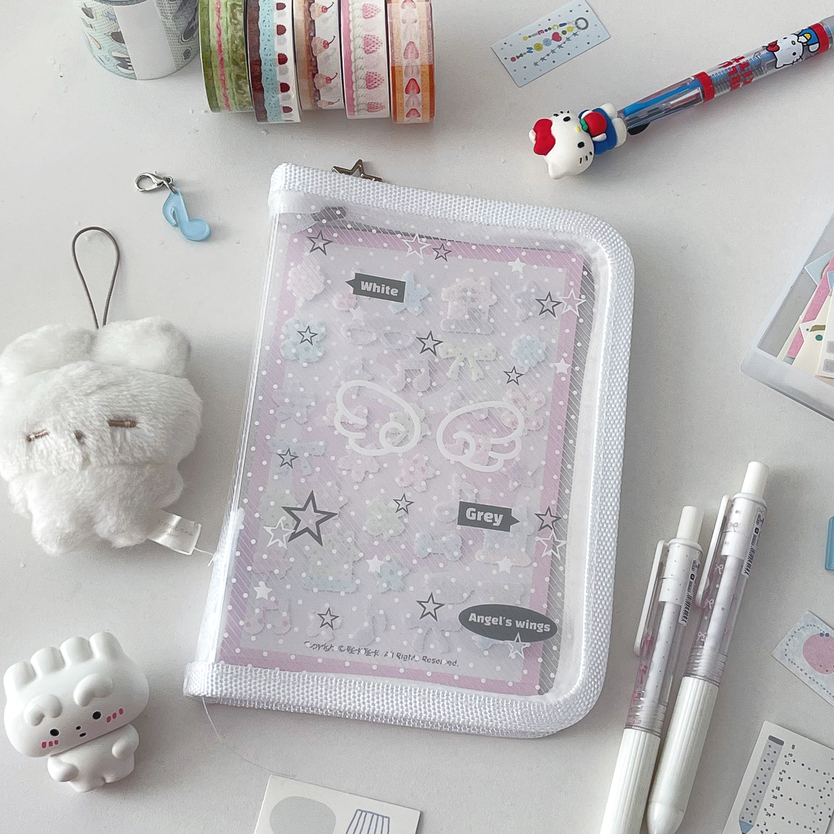 AliExpress Cute A6 Stationery Storage Folder File PP Twill Zipper Pouch Document Bag Zip File Folder School Office Supplies, view 2