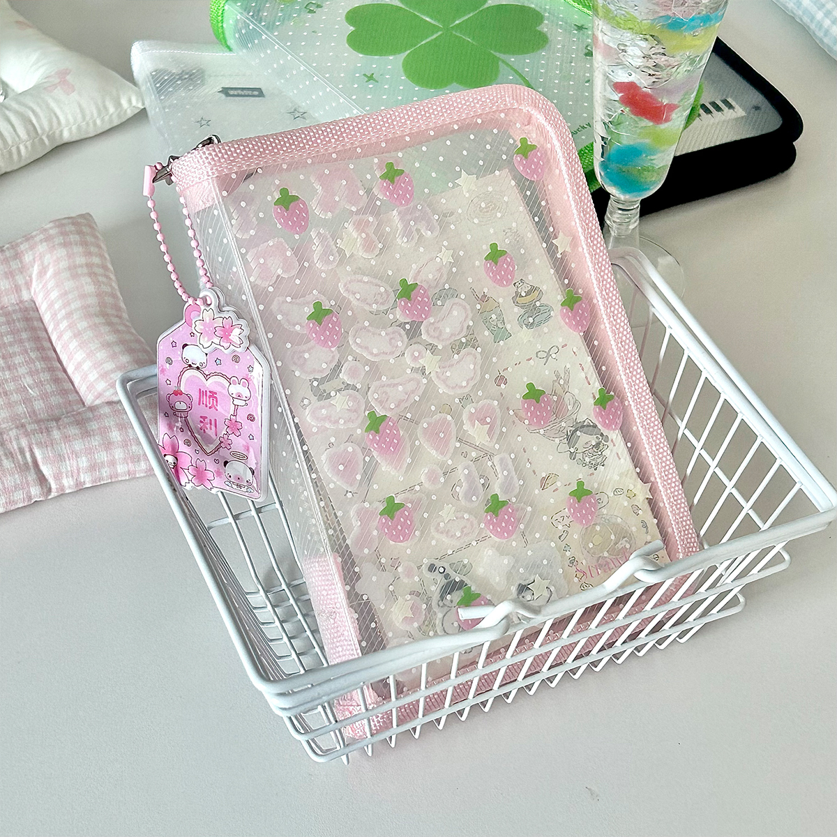 AliExpress Cute A6 Stationery Storage Folder File PP Twill Zipper Pouch Document Bag Zip File Folder School Office Supplies, view 3