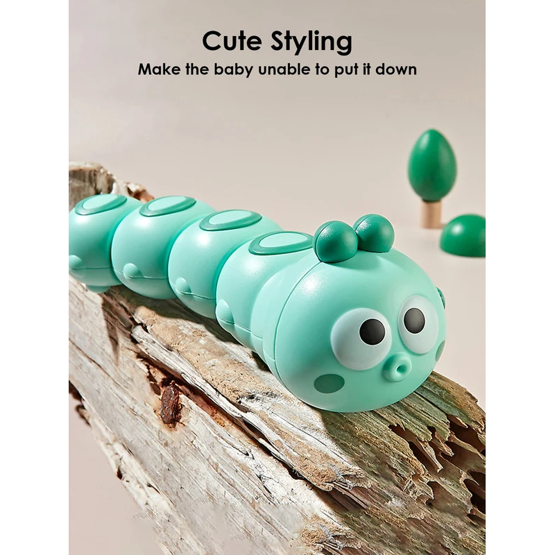 AliExpress Cute Articulated Chain Caterpillar Crawling Toy Kids Early Education Stress Relief Fidget Toy Children Holiday Gift, view 4