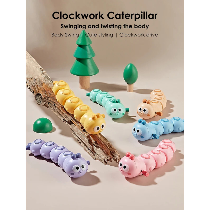 AliExpress Cute Articulated Chain Caterpillar Crawling Toy Kids Early Education Stress Relief Fidget Toy Children Holiday Gift, view 6