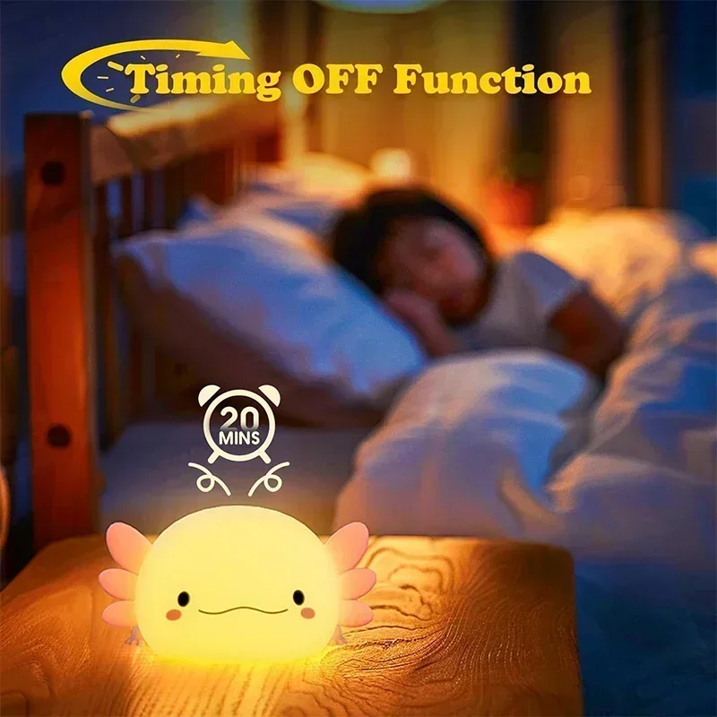 AliExpress Silicone Axolotl Night Light with Touch Control