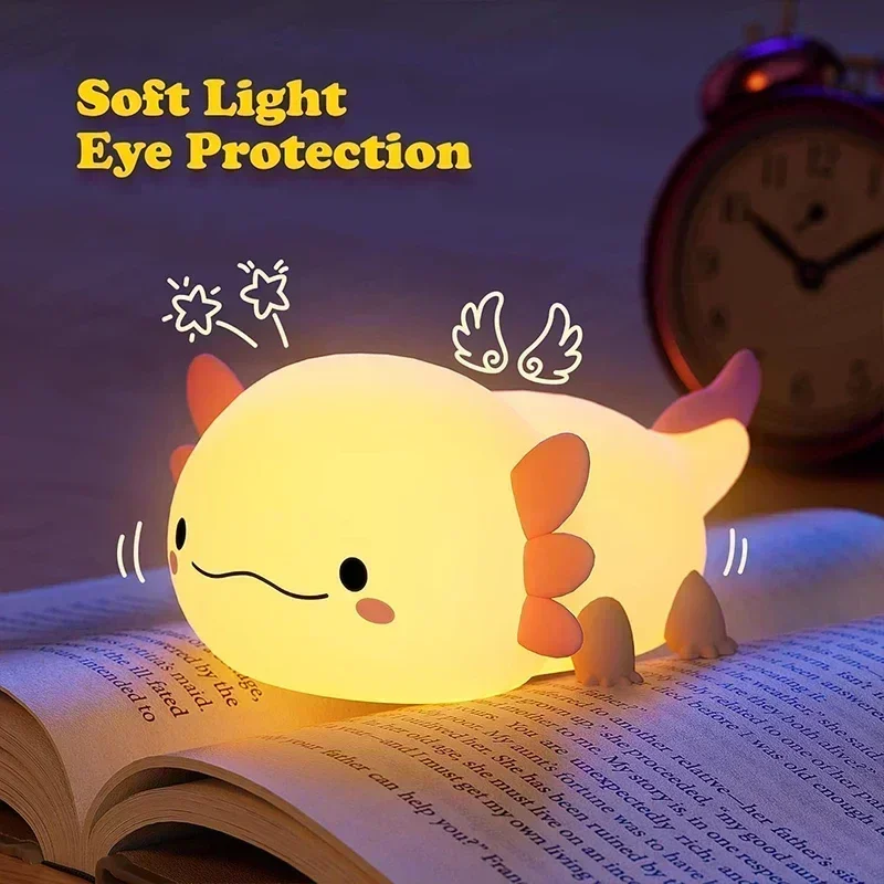 AliExpress Silicone Axolotl Night Light with Touch Control, view 5